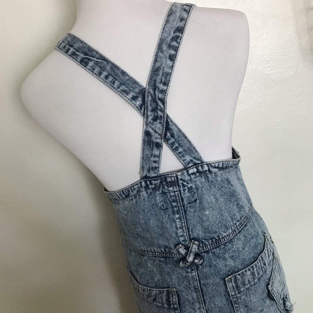 Vintage Bleached Denim Overall Dress - Picture 5 of 8